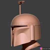 Boba Fett Helmet - Mandalorian Death watch Hemet 3D print model - Thumbnail 17