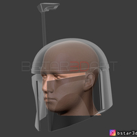 Boba Fett Helmet - Mandalorian Death watch Hemet 3D print model - Thumbnail 19