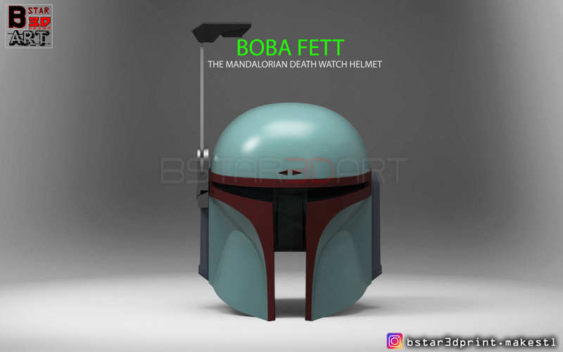 Boba Fett Helmet - Mandalorian Death watch Hemet 3D print model