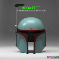 Small Boba Fett Helmet - Mandalorian Death watch Hemet 3D print model 3D Printing 290366