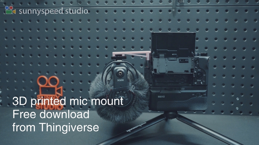 3D Printed Sony A6400 Microphone Mount | Unblock the flip screen 3D Print 290371