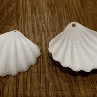 Small Seashell earrings 3D Printing 290416