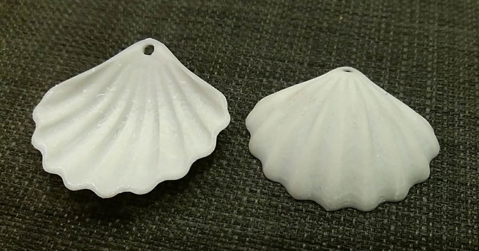 Seashell earrings 3D Print 290417