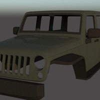 Small Jeep Wrangler Unlimited 2003 Body 3D Printing 290458