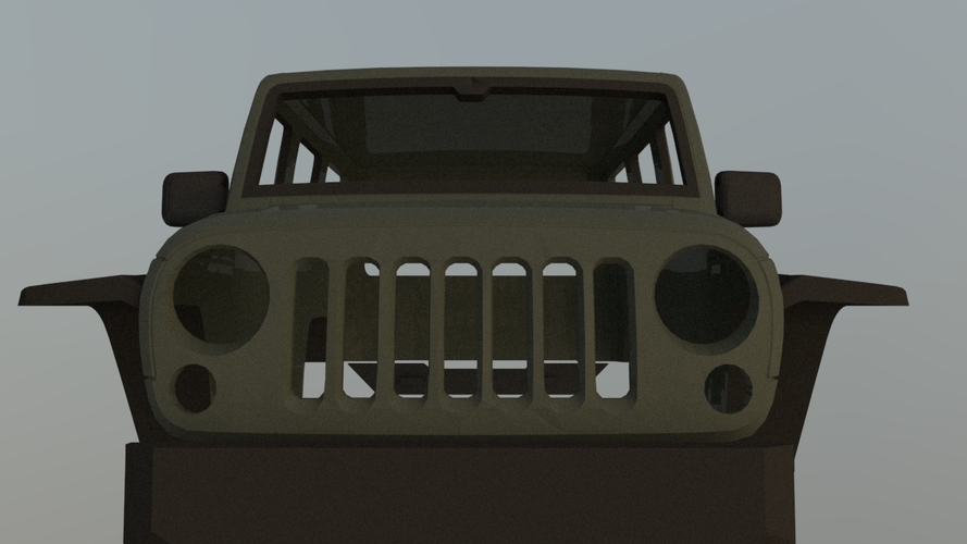 Jeep Wrangler Unlimited 2003 Body 3D Print 290462