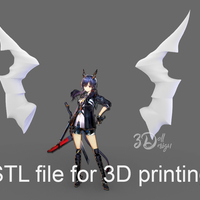 Small Cosplay Horns - Ch'en Arknights 3D Printing 290487