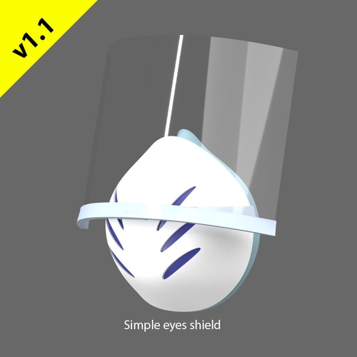 Hopio Simple Eyes Shield v1.1 3D Print 291123