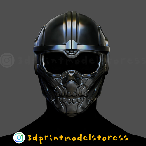 3D Printed Taskmaster Mask Black Widow Marvel Helmet by 3DprintmodelStore