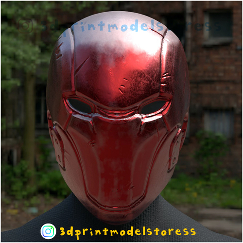 Red Hood Helmet - Red Hood Injustice Cosplay Mask STL File