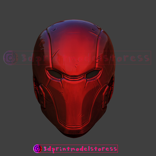 Red Hood Helmet - Red Hood Injustice Cosplay Mask STL File 3D Print 294221