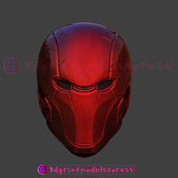 Red Hood Helmet - Red Hood Injustice Cosplay Mask STL File - Thumbnail 4