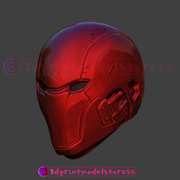 Red Hood Helmet - Red Hood Injustice Cosplay Mask STL File - Thumbnail 5