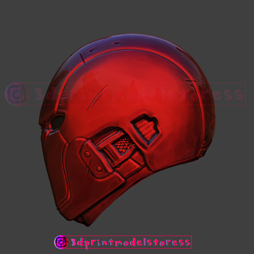 Red Hood Helmet - Red Hood Injustice Cosplay Mask STL File 3D Print 294223