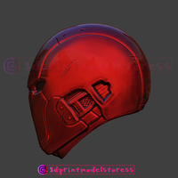 Red Hood Helmet - Red Hood Injustice Cosplay Mask STL File - Thumbnail 6