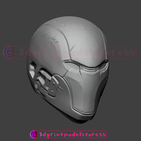 Red Hood Helmet - Red Hood Injustice Cosplay Mask STL File - Thumbnail 8