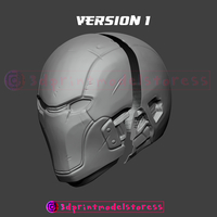Red Hood Helmet - Red Hood Injustice Cosplay Mask STL File - Thumbnail 12
