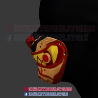 Tiger Mask Kitsune Japanese Cosplay Helmet 3D print model - Thumbnail 3
