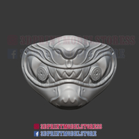 Tiger Mask Kitsune Japanese Cosplay Helmet 3D print model - Thumbnail 6