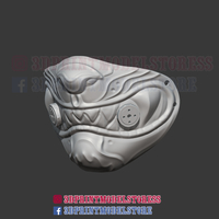 Tiger Mask Kitsune Japanese Cosplay Helmet 3D print model - Thumbnail 7