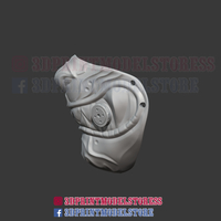 Tiger Mask Kitsune Japanese Cosplay Helmet 3D print model - Thumbnail 8