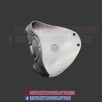 Tiger Mask Kitsune Japanese Cosplay Helmet 3D print model - Thumbnail 9