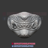 Tiger Mask Kitsune Japanese Cosplay Helmet 3D print model - Thumbnail 11