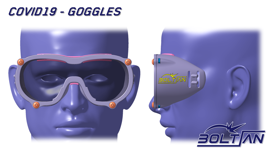 COVID-19 - Boltian Goggles 3D Print 294595