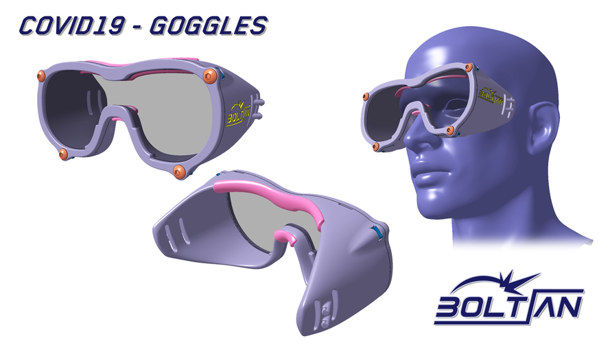 COVID-19 - Boltian Goggles 3D Print 294596