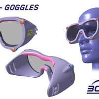 Small COVID-19 - Boltian Goggles 3D Printing 294596