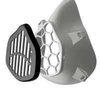 Covid-19 Mask (DIY Respirator) - Easy to breathe - Thumbnail 3
