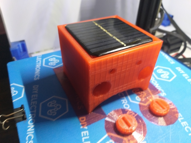 SOLAR RECHARGEABLE DUMMY -TWIN- LED FLASHER HOUSING 3D Print 294664