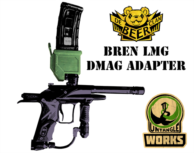 MCS DMAG/HELIX Universal Magazine Adapter Bren LMG Style 3D Print 294851