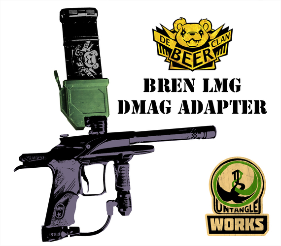 MCS DMAG/HELIX Universal Magazine Adapter Bren LMG Style 3D Print 294852