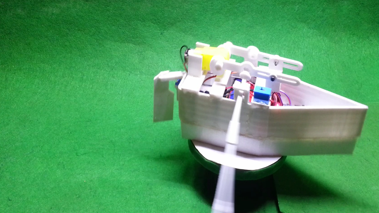 How to make a rowing boat automata controlled by a smartphone 3D Print 294884