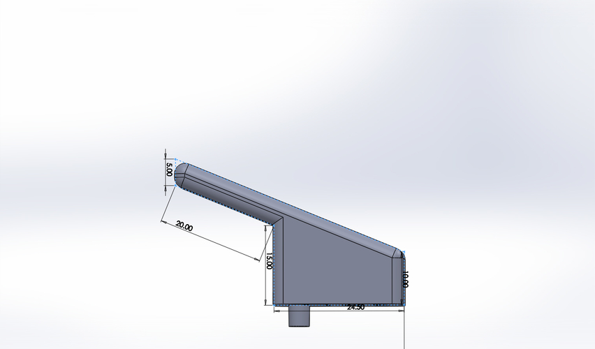 Saucepan lid L Bracket for fitting to door 3D Print 294927