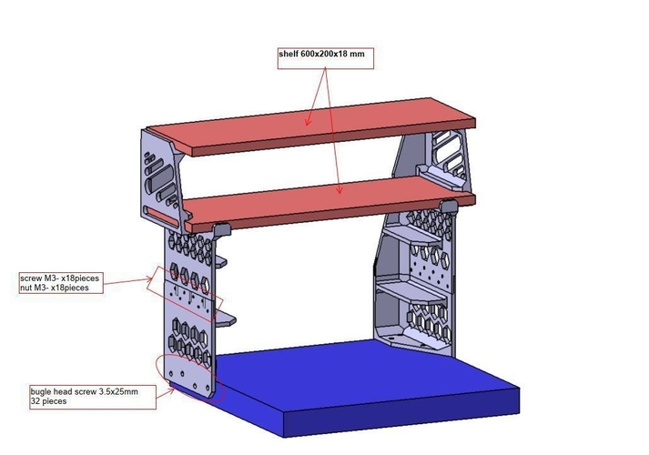 Shelf for enclosure 3D Print 295067