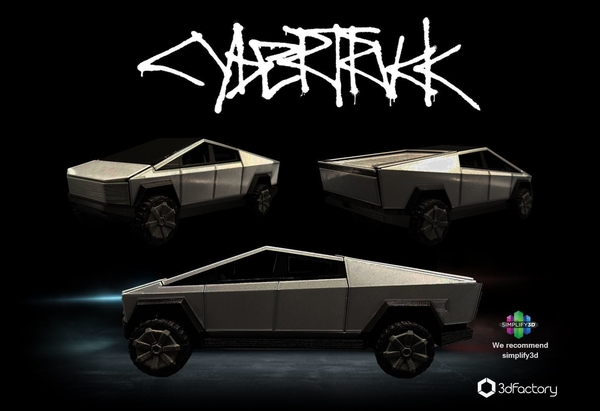 Tesla Cybertruck - 3dPrintable - 3dFactory