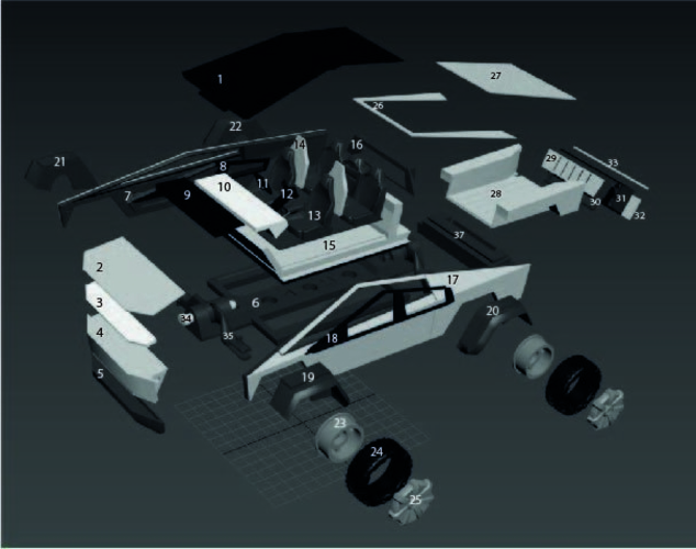 Tesla Cybertruck - 3dPrintable - 3dFactory 3D Print 295089