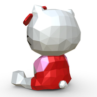 Hello kitty figure 3D print model - Thumbnail 3