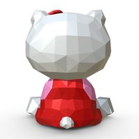 Hello kitty figure 3D print model - Thumbnail 4