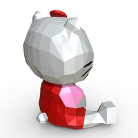 Hello kitty figure 3D print model - Thumbnail 5