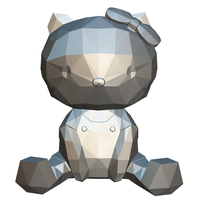 Hello kitty figure 3D print model - Thumbnail 9