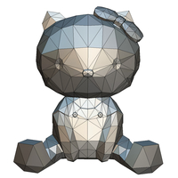 Hello kitty figure 3D print model - Thumbnail 10