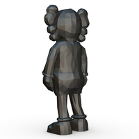 Kaws figure low poly 3D print model - Thumbnail 3