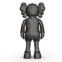 Kaws figure low poly 3D print model - Thumbnail 4