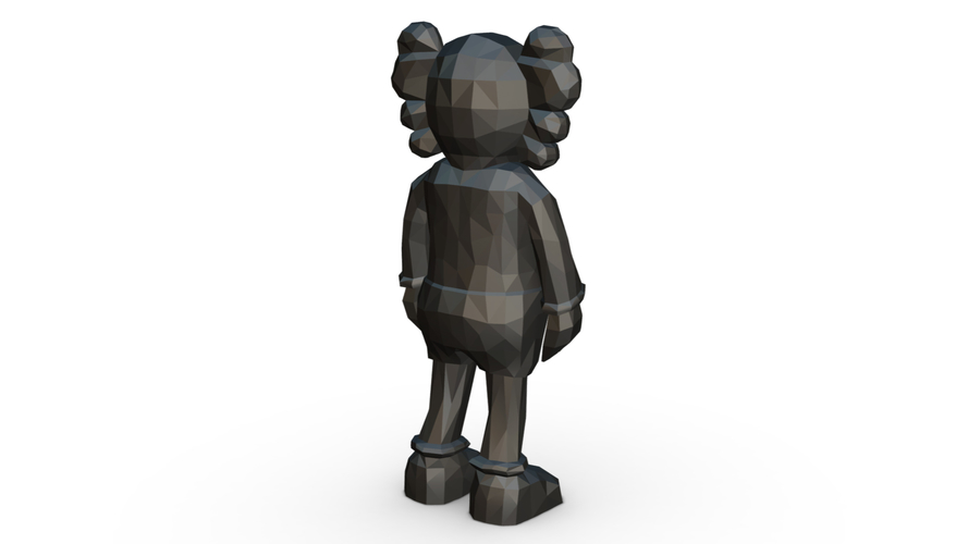 Kaws figure low poly 3D print model 3D Print 295171