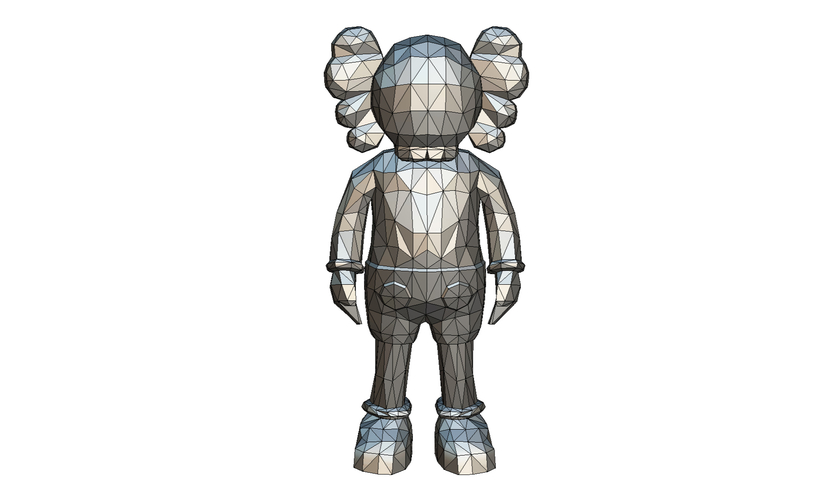 Kaws figure low poly 3D print model 3D Print 295176