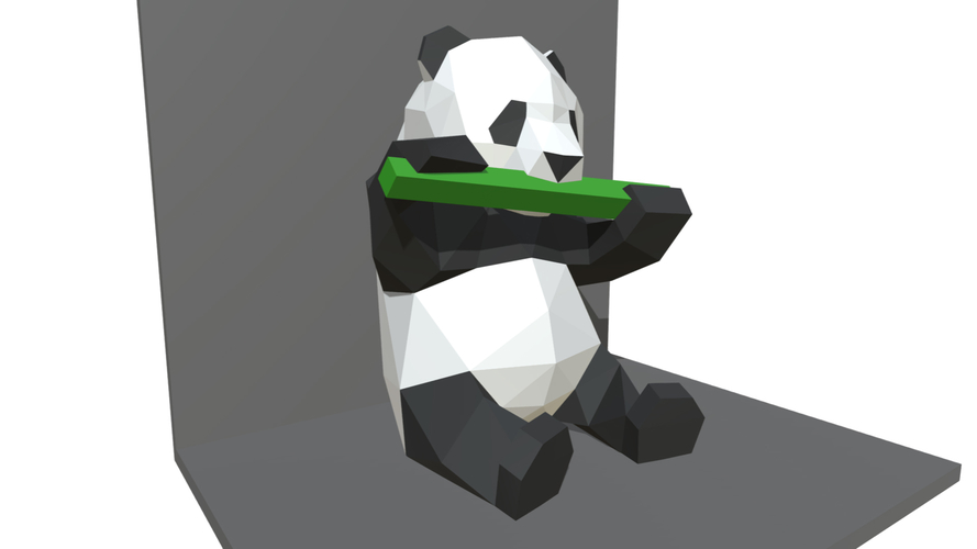 panda figure low poly 3D print model 3D Print 295223