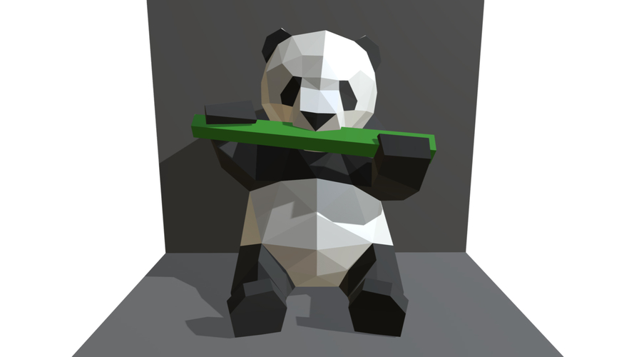 panda figure low poly 3D print model 3D Print 295224