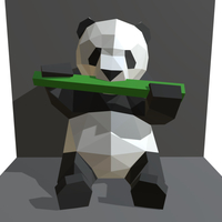 Small panda figure low poly 3D print model 3D Printing 295224